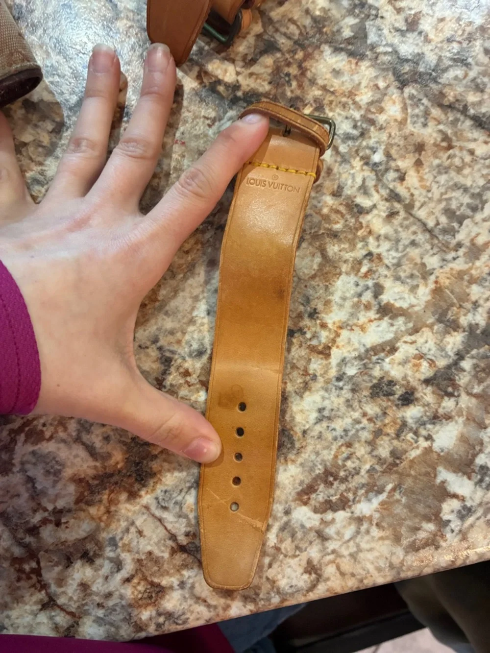 Louis Vuitton Vachetta Leather Buckle Straps SET OF TWO - Picture 3 of 5